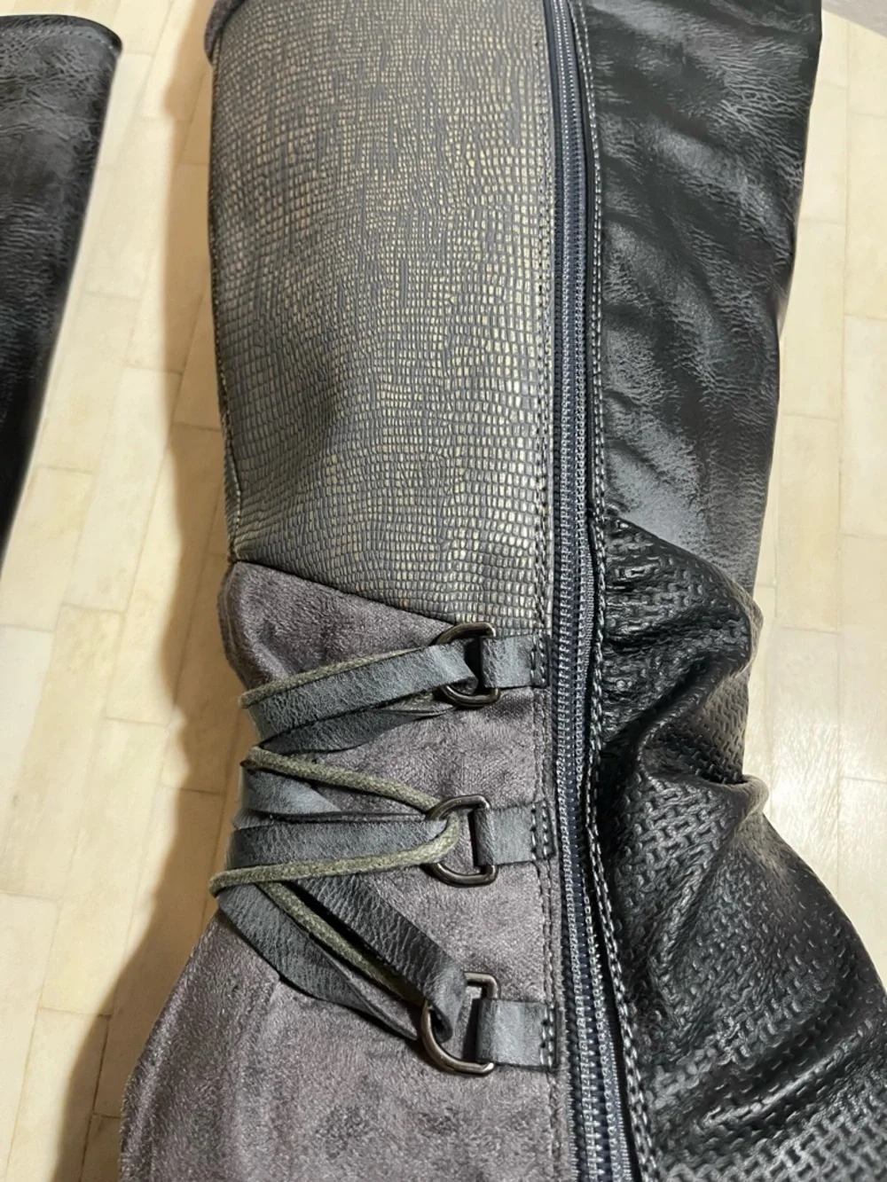 Patrizia by SpringStep Maxie Dark Gray Over the Knee Boots size 40